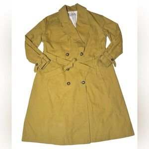 Nili Lotan Mustard Double-Breasted Trench Coat